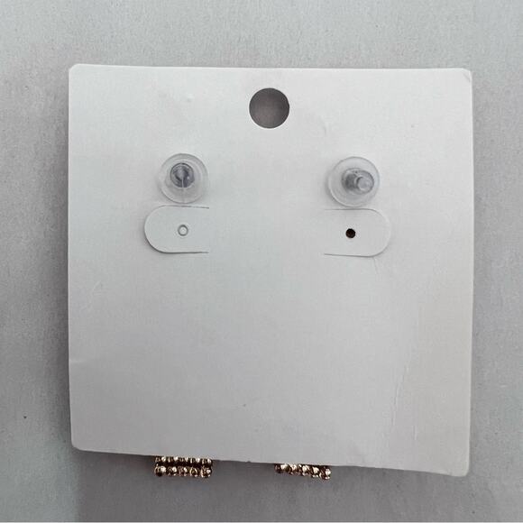 Christmas Tree Gold Tone Sparkling Rhinestone Statement Dangle Earrings - Picture 4 of 4